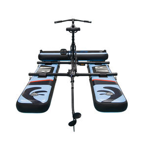 Bateaux à pédales flottants gonflables d'usine OEM Hydro Cycle Bicyclette <span class=keywords><strong>sur</strong></span> l'eau avec matériau de point de chute pour les jeux d'eau - Product Image 5