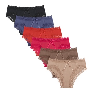 HAGO Spring Season Hot Selling Sexy Plus-Size Red Women's Lace Underwear Stitched Breathable Comfortable Nylon Cotton Ladies