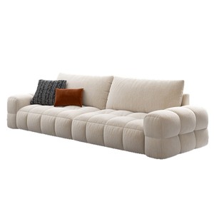 Madou French retro cream style light luxury chenille <b>sofa</b>, removable & washable multifunctional straight couch <b>for</b> living room - Product Image 1