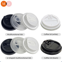 Couvercle en plastique PP jetable personnalisable de 90mm couvercles de tasses à café chaudes de Logo personnalisé et couvercle de tasse en PP de taille