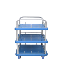 Carrito de Utilidad Premium de 2 y 3 Niveles con Rieles de Alambre Cromados, Carro de Almacenamiento Móvil OEM para Uso Médico y Comercial