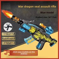 Jouet électrique pour enfants pistolet d'assaut pistolet jouet garçons musique télescopique son et lumière huit tons Vibration mitraillette