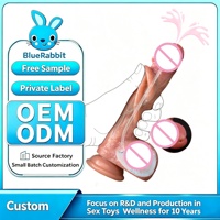 Dildos Realistas con Función de Chorro de Agua, Ultra Suaves, Prepucio Móvil, Spray de Agua, BlueRabbit, Dildos Personalizados
