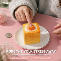 Juguete Antiestrés de Espuma PU No Tóxica TONGXIN, Forma de Huevo/Tostada, Jumbo, de Levantamiento Lento, para Adultos, Venta al Por Mayor