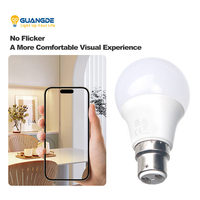 Ampoule LED intelligente 9W, modèle A60, culot B22, compatible Google Home et contrôle intelligent RGB, pour usage en entrepôt