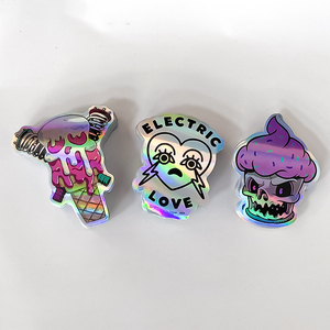 Tự dính Vinyl tùy chỉnh phản ánh cầu vồng <span class=keywords><strong>Holographic</strong></span> dán an ninh không thấm nước dán ba chiều - Product Image 4