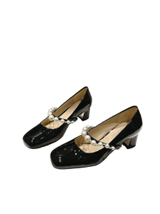 Chaussures tendance pour femmes Jimmy, de haute qualité, à bout carré rétro, avec bride à boucle ornée de perles et de diamants, <span class=keywords><strong>talon</strong></span> épais pour la stabilité, Chooing - Product Image 5