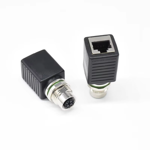 M12 8 pin x Mã nữ để RJ45 nữ thẳng <span class=keywords><strong>Adapter</strong></span> công nghiệp không thấm nước hàng không điện Thông tư <span class=keywords><strong>Adapter</strong></span> kết nối - Product Image 2
