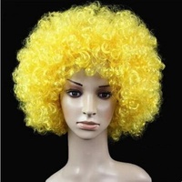 Perruque de cheveux colorés rougeoyants lumineux pour la fête Halloween nouvel an LED Clown Afro perruques avec des accessoires de Cosplay légers couvre-chef bouclés au néon