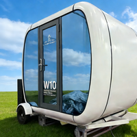 Mini bureau mobile, cabine compacte, espace de travail modulaire pour un travail à distance flexible et une utilisation commerciale temporaire