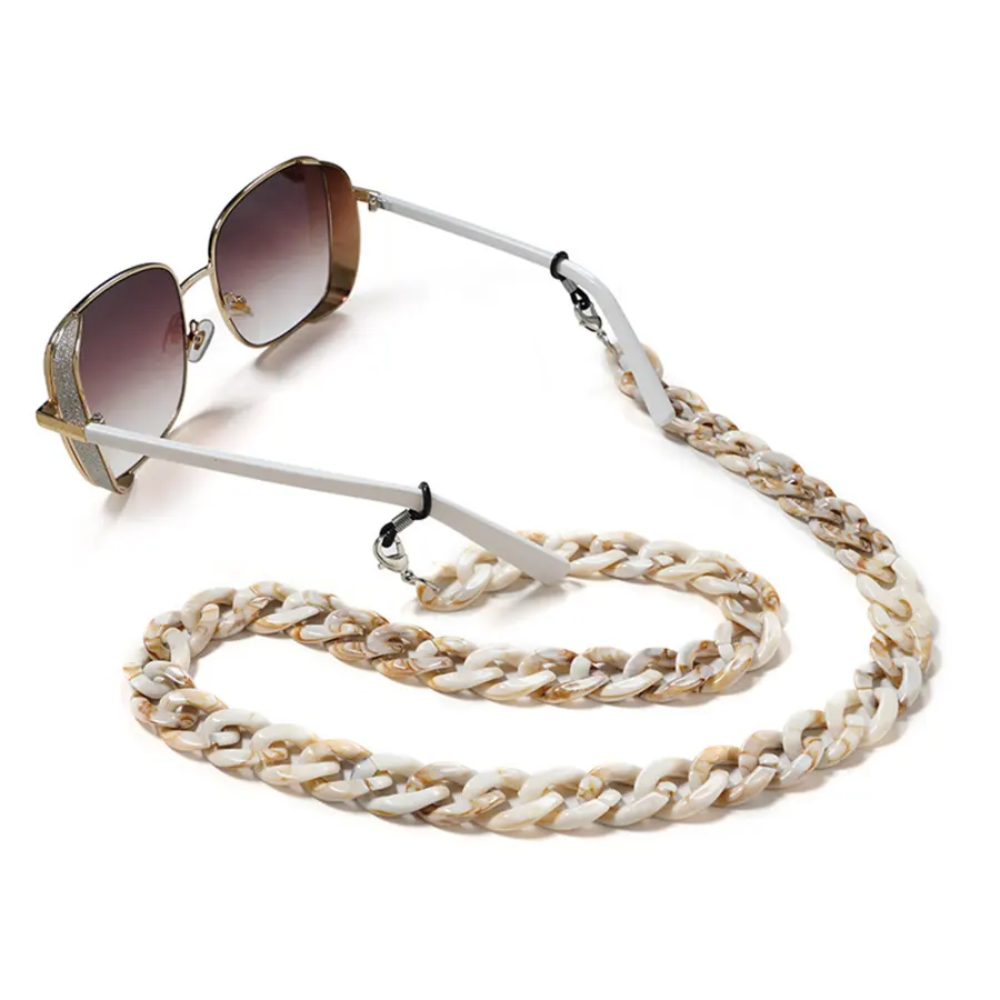 YTSDG106 2022Trendy Big Flat Acrylic Acetate Necklace Facemask Sunglasses Strap Eyewear Eyeglass Chain For Glasses
