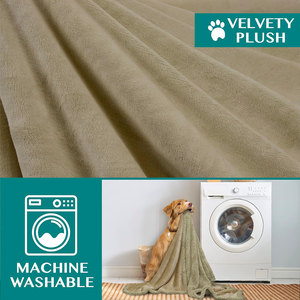 Luxus 80-Zoll-Solid Taupe Fleece Haustier Möbel Kleine Hunde Sommer decke Sherpa Cat Plüsch Faltbare Zwinger Auto Kiste Zwinger Bett - Product Image 4