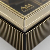 Boîte de luxe pour parfum et crème pour le visage avec couvercle transparent, emballage personnalisé en carton rigide pour parfum, boîte cadeau conforme PPWR EUDR, vente en gros