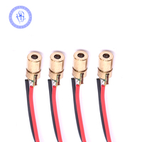 Boîtier de diodes Laser à points rouges, 3-5v 5mw 650nm, avec objectif, à bas prix