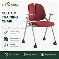 Chaise de formation de bureau avec tablette d'écriture, chaise de salle de classe, chaise de bureau à roulettes / pivotante / avec roulettes