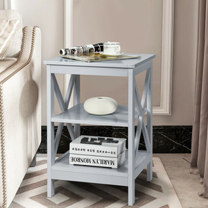 Table de chevet à 3 niveaux DB avec rangement design X Meubles de salon - Product Image 5