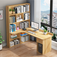 Meubles de bureau à domicile Table d'étude avec tiroir en forme de L Bureau d'ordinateur avec bibliothèque Grands bureaux de bureau