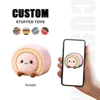 Collection de jouets en peluche en coton personnalisés, thème dessert, peluche en forme de pain, peluche alimentaire avec rembourrage en coton PP