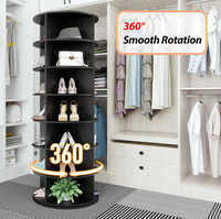 Porte-chaussures rotatif à 360°, organiseur de chaussures et de sacs avec 7 étagères, design moderne, gain de place pour le rangement domestique