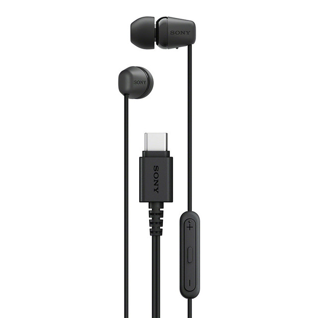 Sony IER-EX15C USB-C Plug Wired In-Ear Headphones with Built-in Multi-Function Button, Volume and Mic Control