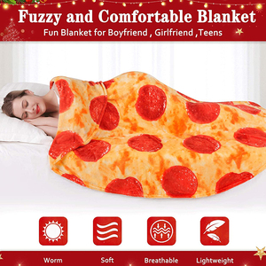 Manta de lana de franela de Tortilla, manta gigante de doble cara para Pizza, manta de comida para regalo - Product Image 3