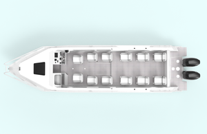 Bateau en aluminium de 30 pieds pour passagers, bateau touristique, yacht en aluminium avec cabine, bateau à moteur pour passagers avec coque soudée à vendre - Product Image 6