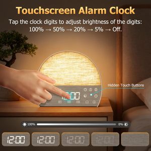 <span class=keywords><strong>Despertador</strong></span> con Luz de Amanecer, Máquina de Ruido Blanco y Luz Nocturna, Pantalla Táctil Digital <span class=keywords><strong>para</strong></span> Adultos/Niños/Dormitorio - Product Image 6