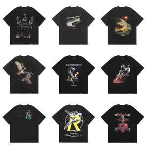 <span class=keywords><strong>Camiseta</strong></span> Gráfica Vintage Lavada Represent, Oversize de Algodón Pesado con Estampado Animal, Estilo Urbano, Manga Corta, Casual para Hombre - Product Image 1
