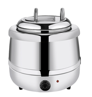 Hotel-Catering-Ausrüstung Buffet-Suppentopf 13L Elektrischer Kochtopf Isolierte Behälter Goldener Chafing Dish Suppenwärmer Kochtopf