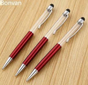 Bulk Custom Logo Touch Stylus Rotating Metal Ballpoint Pen Clear <b>Empty</b> Tube Multi‑color Office Supplies - Product Image 6