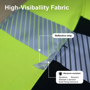 Светоотражающая водонепроницаемая рабочая куртка для плотников, спецодежда для строительства, рабочий костюм с высокой видимостью и карманами для наколенников - Product Image 3