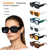Lunettes de soleil rectangulaires à monture étroite pour hommes, verres PC UV400, monture complète, unisexe, protection solaire pour l'extérieur