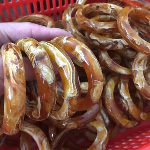 YZ piedra de ámbar natural pulido Bola de ámbar Báltico ámbar prensado amarillo para decoración de pulsera - Product Image 4