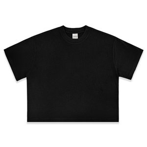 T-shirt Americana Retrò a Maniche Corte, Vestibilità Ampia e Pulita, Effetto Lavato e Consumato, Stile Street, Tinta Unita, Tessuto Traspirante e Anti-umidità - Product Image 1