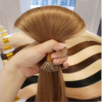 Extensions de cheveux JINHAN I-Tip rose vif, cheveux humains vierges européens, double trame machine, bruts, Yaki, lisses, bouclés, ondulés