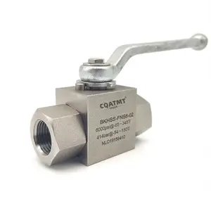 CQATMT 2 방향 스테인레스 스틸 고압 볼 밸브 500bar 나사 식 수동 볼 밸브