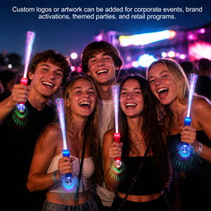 Varita de Fibra Óptica LED con Bola de Proyección Multicolor para Conciertos, Fiestas Rave y Festivales de Música, Accesorios para Eventos Nocturnos, Venta al por Mayor - Product Image 2
