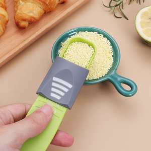 Cuillère à mesurer en plastique réglable pour la cuisine, double commande latérale pour le <span class=keywords><strong>sel</strong></span>, le <span class=keywords><strong>liquide</strong></span> sec et les ingrédients, ustensiles de cuisson - Product Image 3