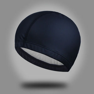 Gorro de Natación Personalizado con Logotipo, Recubrimiento de Cuero PU y Nailon, Protección para los Oídos, para Cabello Largo, Gorro de Natación Clásico Plano - Product Image 6