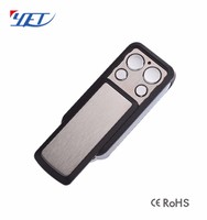 Télécommande numérique YET062 à 4 boutons 12V 433,92 MHz en métal avec code d'apprentissage, portée 100 m, arrêt automatique pour portes roulantes électriques domestiques