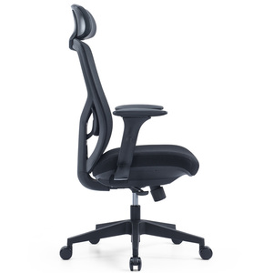 Juego de silla y mesa de oficina moderna de mediados de siglo, silla clásica plegable negra con silla de malla elevadora sintética de cuero genuino - Product Image 5