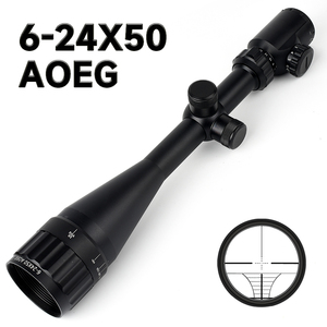 Ống ngắm quang học 6-24X50 AOEG, kính ngắm khắc lưới đỏ/xanh, có đèn chiếu sáng, thiết bị thể thao ngoài trời - Product Image 2