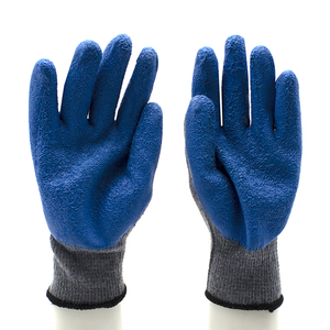 CE EN388 Aceite Resistente a químicos Antideslizante Hombres Trabajo Guantes recubiertos de látex azul Trabajo para minería industrial - Product Image 4