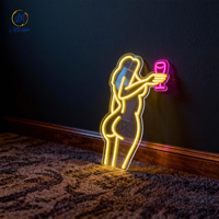 Enseigne néon LED personnalisée Sexy Lady pour bar, entreprise, fête de mariage - Taille et couleur personnalisables, lumière néon durable