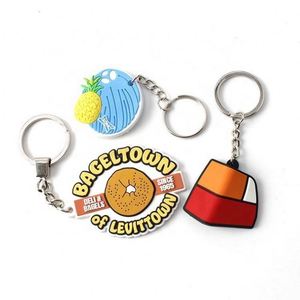 Custom 2D Soft Pvc Keychain Logo Silicon Keychains Silicone Keyring Rubber Personalized 3D Customized <b>KEY</b> CHAIN - Product Image 4