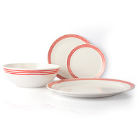 Ensemble de plateaux ovales et bols latéraux en mélamine, impression personnalisée, avec Design polychrome sur la Surface à l'avant, pour le dîner ou la salade, 6 pièces