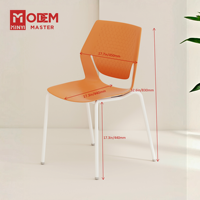 Chaises de conférence de bureau en gros MINYI LUCE, confortables, pieds en métal, empilables en plastique pour les réunions scolaires