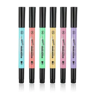 Großhandel highlighter pastell pen-set-Neues Design Pastellfarbe erhältlich Hochleistungs-Text marker mit zwei Spitzen für Studenten