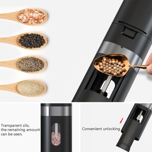 Easy to Use Stocked Base-Charging Electric Salt and <b>Pepper</b> <b>Grinder</b> Set Usb-C Rechargeable Automatic Salt and <b>Pepper</b> <b>Grinder</b> Set - Product Image 5
