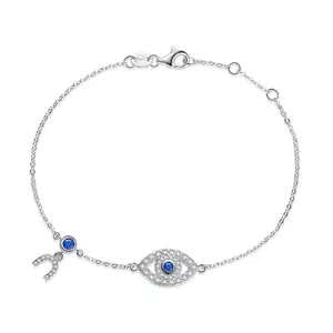 GB10 Lucky Evil Eyes Bracelets For Women Luxury 925 Sterling Silver Bracelet Gift For Girl Kids Jewelry